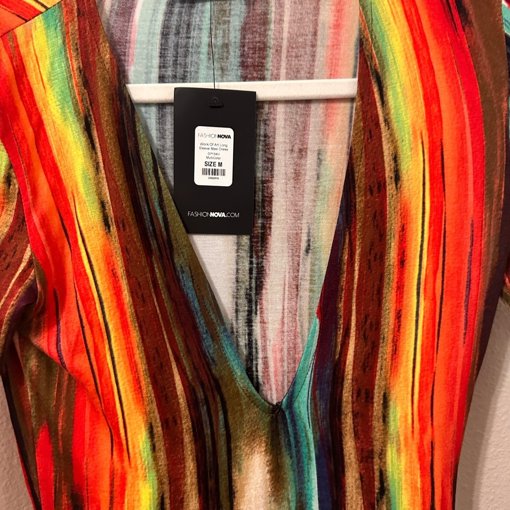 Work of art long sleeve maxi dress
